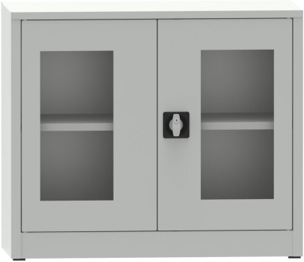 Metal filing cabinet with Plexiglas glass doors C2972H2 - 2