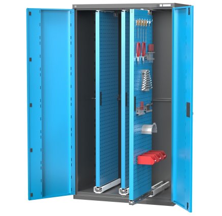 Workshop cabinet with pull-out perforated panels VSP2 - 1