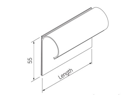 Label holder LH-5030CL, 300 x 55 mm - 2