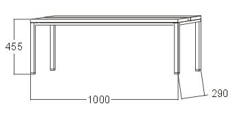 Changing room bench A6280 - width 1000 mm - 1