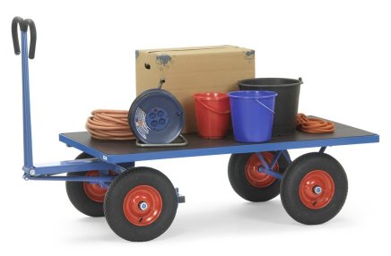 Hand trolley with rubber wheels and towing eye 6404VZ - 2