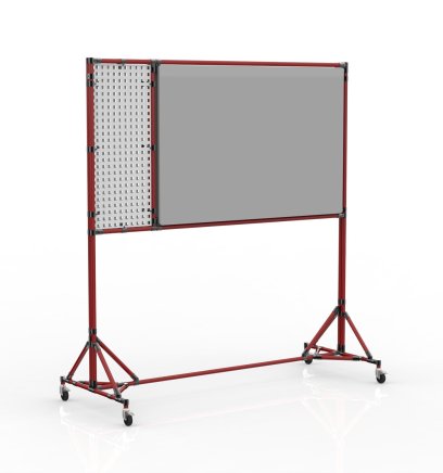 Double-sided magnetic board with perforated panel 24042531