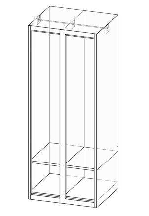 Metal wardrobe with two doors XS82-15 - 5