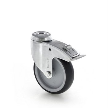 Swivel instrument wheel with brake, diameter 100 mm