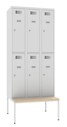 Sus 332 W divided wardrobe with bench P331 W