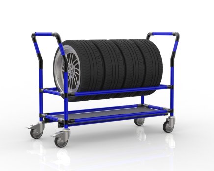 Tire cart with shelf 24082635