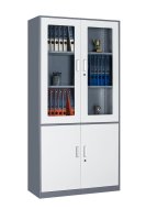 Cabinet with glass and solid doors HDW-S-B04