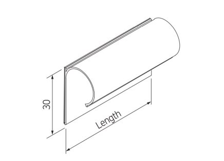 Label holder LH-3015CS, 150 x 30 mm - 2