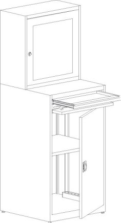 Computer cabinet SmK 4a RAL7035/5012 - 1