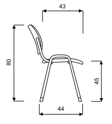 Conference chair ISO plastic - 1