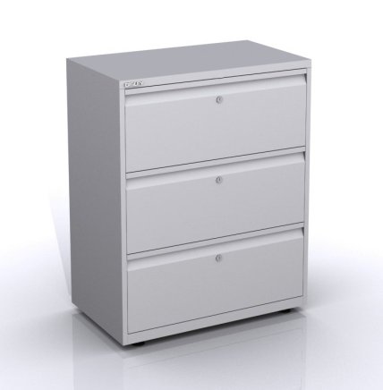 Three-drawer metal filing cabinet SYCI08/30/0/3