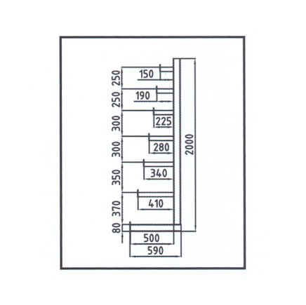 Tree shelf one-sided type 97844 - 1