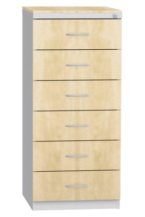 Six-drawer filing cabinet for A5 format KAR-52-C6L - 3