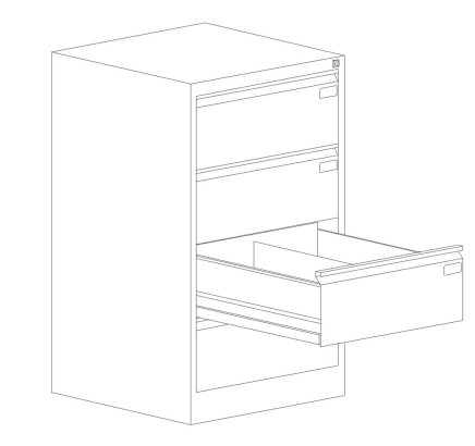 Four-drawer filing cabinet Szk 318/4 Sis for B5 format - 2