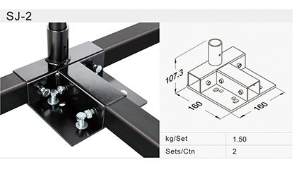 Corner bracket for wheels with SJ-2SV plate - 1