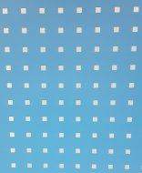 Blue perforated panel