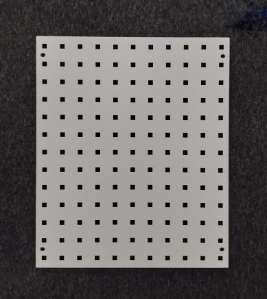 ESD perforated panel with mounting holes