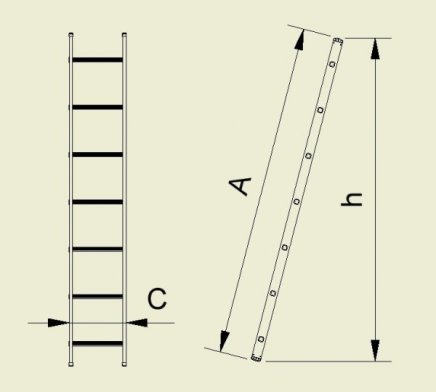 Simple support ladder Eurostyle 7118 - 2