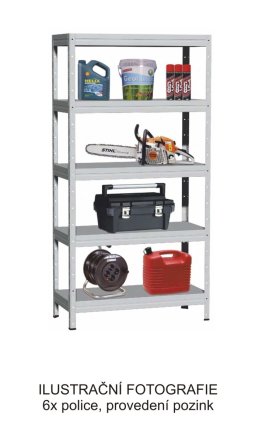 Kovona Screwless rack 175 kg with laminate shelves type N346Z0 galvanized