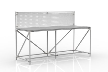 Workshop table with perforated panel width 2000 mm, 24040836