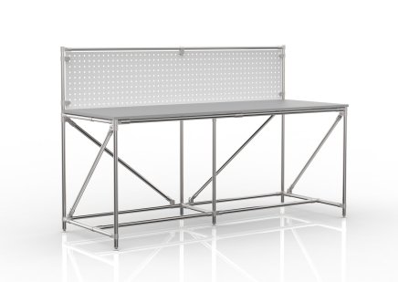 Workshop table with perforated panel width 2000 mm, 24040836 - 4