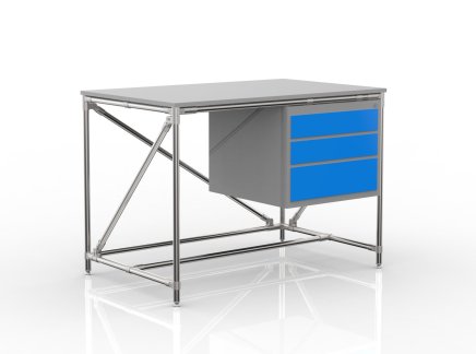 Workshop table with container with three drawers 24040532 (3 models) - 4