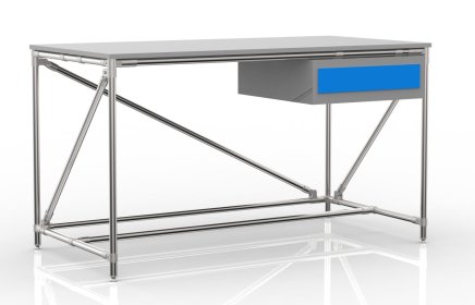 Workshop table with container with one drawer width 1500 mm, 24040537 - 4