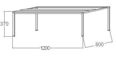 Dressing bench A7520 - width 1200 mm - 2