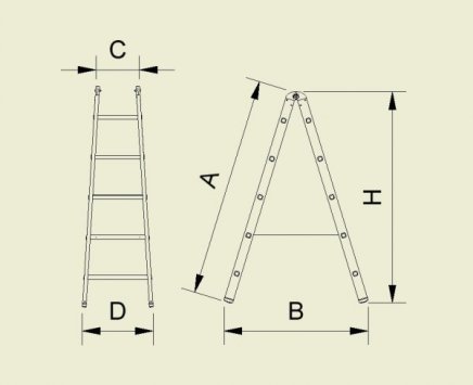 Stepladder Forte 8914 - 2