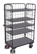 Shelf trolley with three wire fillings sw-800.305/AG