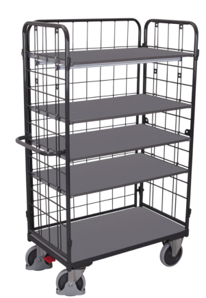 Shelf trolley with three wire fillings sw-800.305/AG