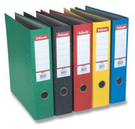 Esselte Rainbow 75 mm lever file - color red