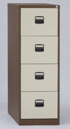 Bisley four-drawer filing cabinet A4CC4H1A - set with dividers - 8