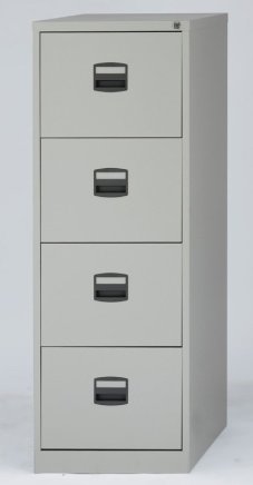 Bisley four-drawer filing cabinet A4CC4H1A - set with dividers - 4