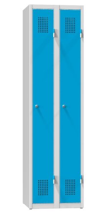 Metal wardrobe with two doors XS82-18 RAL 7035/5012