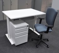 Office desk with chair and container EO14_HDT_Matrix