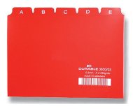 Plastic alphabetical index A5 3650-03, color red