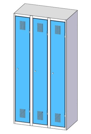 Metal wardrobe with three doors XS93-18 - 3