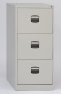 Three-drawer filing cabinet Bisley CC3H1A/FLS - set with dividers