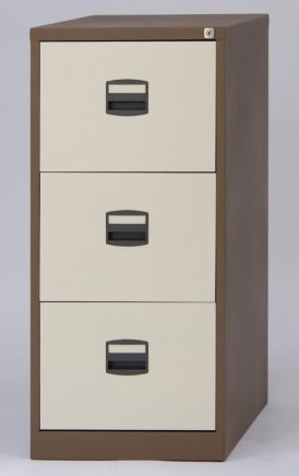 Three-drawer filing cabinet Bisley CC3H1A/FLS - set with dividers - 4