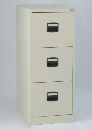 Three-drawer filing cabinet Bisley CC3H1A/FLS - set with dividers - 6