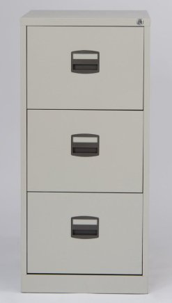 Three-drawer filing cabinet Bisley CC3H1A/FLS - set with dividers - 5