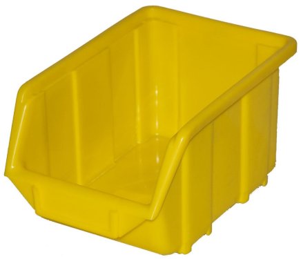 Ecobox medium plastic container - color yellow