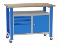 Mobile workshop table with inserted containers SD41213K