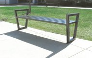 Nevada all-metal modern bench