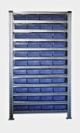 Rack with crates 100 x 230 mm - 44 pcs (4 models)