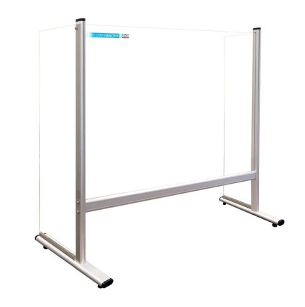 Safety desk dividing plexiglass wall with sides (4 models)