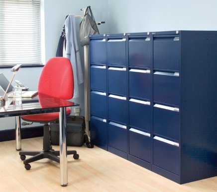 File cabinet A4 metal four drawers Bisley BS4E/A4 - set with dividers