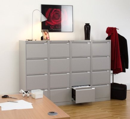 File cabinet A4 metal four drawers Bisley BS4E/A4 - set with dividers - 10