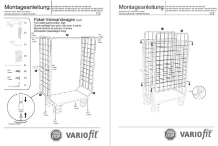 Quadrilateral parcel trolley sw-500.405 (4 models) - 3